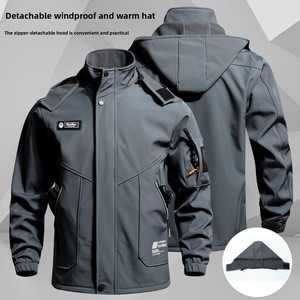 Men <strong>Winter</strong> Work Uniform Set Fleece Lined Waterproof Outdoor Labor Protection <strong>Clothes</strong> - Product Image 3