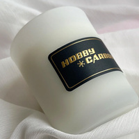 Autocollant personnalisable haut de gamme en feuille d'or gaufrée pour bougies d'aromathérapie, motif élégant imperméable, promotion acrylique simple face