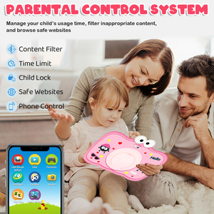 7 "2GB + 32GB trẻ em Android Máy tính bảng PC 1024x600 IPS wifi giáo dục trò chơi trẻ em Máy tính bảng với chống thả Silicone trường hợp - Product Image 4