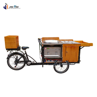 Tricycle alimentaire portable, chariot mobile pour pop-corn et hot-dogs avec plan de travail pour la vente de rue