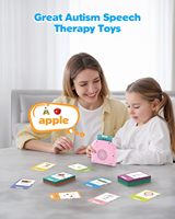 Cartes flash parlantes bilingues en plastique pour tout-petits 2+ ans, espagnol-anglais, outils de thérapie orthophonique de poche, 512 mots, Montessori