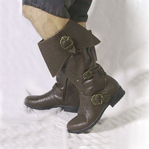 Botas Medievales Vintage de Cuero PU, Disfraces de Halloween Renacentistas, Zapatos de Cosplay, Botas de <span class=keywords><strong>Caballero</strong></span> para Hombre hasta la Rodilla, Talla Grande, Venta al por Mayor - Product Image 4