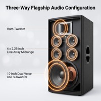 Amplificador de Guitarra Recargable con Altavoz y Bluetooth, Micrófonos Inalámbricos Dobles para Transmisión en Vivo y Música Callejera