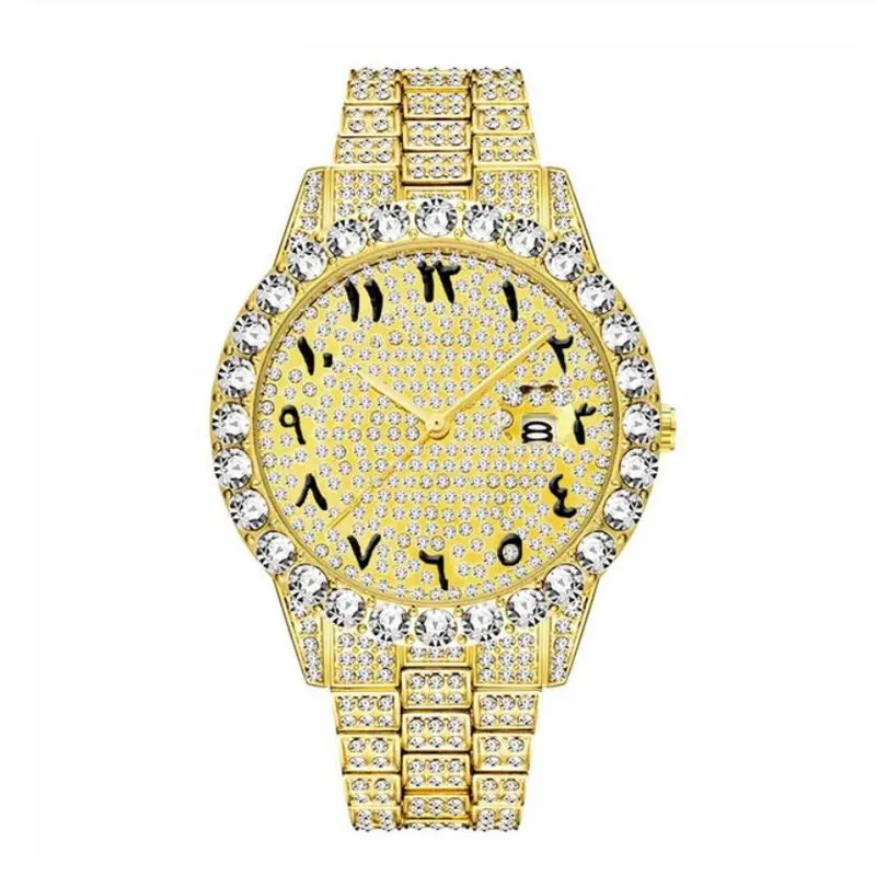 Blues RTS luxury 44mm diameter dials 18k gold Arabic Numerals Men Classic men watches with diamond wristwatch