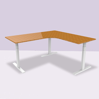 Table basse moderne en forme de l, bureau à support motorisé, intelligent, table basse