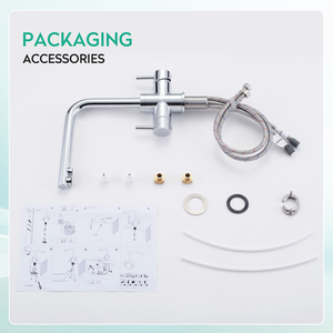 3 Way Water Outlet Hot Cold Pure Water Mixer 304 Stainless Steel 3 way kitchen faucet - Product Image 5