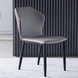 Silla de Comedor de Metal de Lujo Ligero y Sencillo, Moderna Italiana con Respaldo, Duradera y Ajustable, Roja, para Hotel - Product Image 6