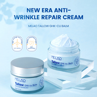 Crème hydratante anti-âge au suif de bœuf GHK-Cu, marque privée OEM ODM, lissante pour peaux abîmées, soin au peptide de cuivre bleu GHK-Cu