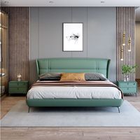 Vente en gros cadre de lit en bois en cuir cadre de lit king plateforme avec rangement 1.8m tête de lit moderne ensemble de lit design