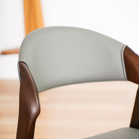 Chaise de salle à manger de luxe nordique moderne nouveau dossier haut en bois massif rembourré pour la maison Restaurant hôtel café pour salon Villa Hall
