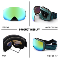 de ski sphériques à transmission élevée de la lumière Lunettes de ski de sport antibuée magnétiques réglables classiques