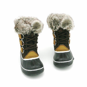 Bottes d'hiver pour enfants YL-2005, fourrure synthétique tendance, chaudes, mi-mollet, imperméables, pour l'extérieur - Product Image 4
