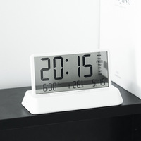 Nouvel Réveil Créatif et Frais, Horloge Électronique Simple et Transparente, Horloges Multifonctionnelles pour la Maison