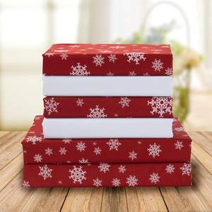 6 pièces de draps de lit doux de luxe motif de vacances hôtel qualité microfibre douceur résistant aux rides et à la décoloration ensemble de <span class=keywords><strong>literie</strong></span> - Product Image 2