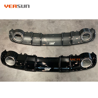 Diffuseur arrière de style RS4 de haute qualité avec tuyaux d'échappement pour Audi B9 A4 2016 2017 2018 2019 sline