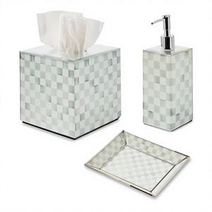 Ensemble d'accessoires de salle de bain modernes et écologiques en métal sophistiqué, cinq pièces, design élégant pour un style de vie haut de gamme, pour comptoir - Product Image 1