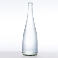 Nouveaux produits chinois : Bouteille d'eau minérale en verre transparent de 750 ml avec bouchon en aluminium – Vente en gros