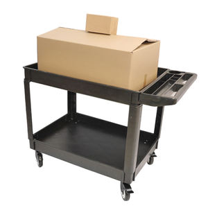 भारी ड्यूटी <span class=keywords><strong>2</strong></span> टियर मोबाइल मेटल वर्कशॉप छाती ट्रॉली उपकरण गाड़ी गोदाम सेवा गाड़ी और हैंडल के साथ - Product Image 1