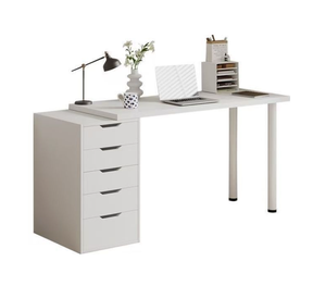 Bureau d'ordinateur en MDF écologique personnalisé pour filles, ensemble combiné bureau et coiffeuse peu encombrant avec assemblage facile - Product Image 3