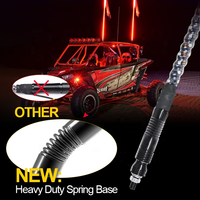 Harga Pabrik Lampu LED Whip All-in-One dengan Basis Lepas Cepat, Basis Pegas, Remote Control, Antena LED Menari, Aksesoris & Part UTV