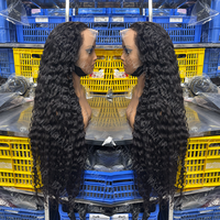 Perruques en cheveux humains bruts cambodgiens 13x4 Full Lace Full Front, Perruque en dentelle HD 13x6, Perruque bouclée brute birmane pré-épilée, Vente en gros