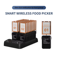 Système d'appel sans fil étanche pour restaurants avec alertes sonores, lumineuses et vibrantes, affichage à 3 chiffres et base de chargement pour la livraison de repas