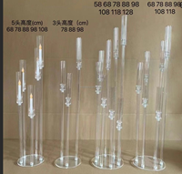 2025 Bougeoirs Mariage Chandeliers Candelabres Support de Fleurs Candelabre Central en Acrylique