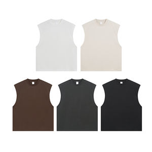 Gilet streetwear sans manches surdimensionné pour hommes 2025 multi-panneaux transfrontalier de haute qualité - Product Image 2