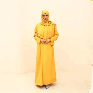 Nieuwe Design Mode Abaya Islamitische Etnische Kleding Jilbab Kaftan Bescheiden Lange Mouwen Vrouwen Abaya Moslim Jurk