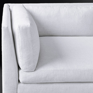 Ensemble de canapés Rhoohill personnalisable en lin blanc de luxe, style rétro pour villa, salon, meubles de salon, canapé <span class=keywords><strong>3</strong></span> <span class=keywords><strong>places</strong></span> - Product Image 6