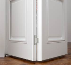 Set perangkat keras pintu geser lipat dua jalur baja LPP pemasangan mudah Interior untuk lemari atau lemari - Product Image 3