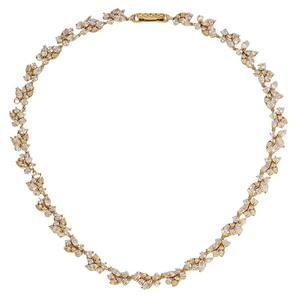 Parures de bijoux Gemnel 925 Silver Ravish Laurel Frontal, finition or, motif naturel, bijoux statement, chaîne réglable - Product Image 1