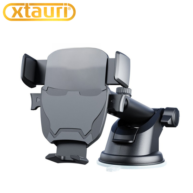 XTAURI Car-mounted Suction-mount King Kong 3rd-gen Long-arm Auto-lock Plastic Phone and Navigation Holder for Bed