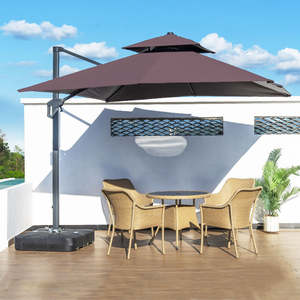 <span class=keywords><strong>Sombrilla</strong></span> de Patio Cuadrada Comercial Premium, Estructura de Aluminio, Resistente al Viento, Impermeable, Bloqueo UV, para Exteriores, Hoteles, Playa, Jardín - Product Image 6