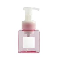 Flacon de savon liquide pour les mains en PET de 450 ml, carré, ambre, blanc, rose, vert, transparent, bleu. Bouteilles à pompe en mousse vides pour shampooing.