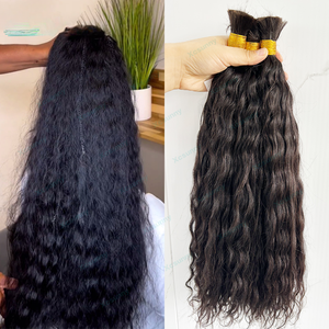 Extensiones de Cabello Humano Natural al Por Mayor, Trenzas Boho y Extensiones, Doble Trama, Ondulado Húmedo, Estilos de Trenzado Rizado - Product Image 5
