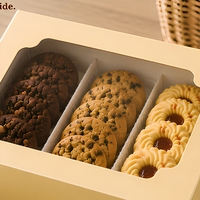 Scatola per Biscotti Personalizzata in Cartone Biodegradabile con Finestra, per Imballaggio Alimentare e Prodotti da Forno