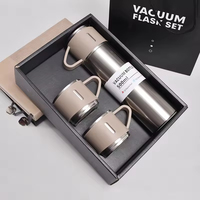 Nouvel ensemble cadeau d'affaires 500 ml – Tasse portable en acier inoxydable avec 3 couvercles