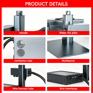 Split-Desktop-Faserlaser-Markiermaschine 20W 30W 50W Tragbarer Galvo-Lasergraveur für Metall, Edelstahl, Logo, QR-Code-Markierung - Product Image 4