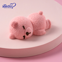 Moule à gâteau en forme d'ours en 3D, ours en peluche rose exquis, utilisé pour la décongélation rapide des desserts, avec une valeur nutritionnelle supérieure