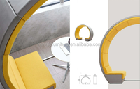 Vente directe usine : Canapé modulaire acoustique moderne en forme d'arc pour bureau, fauteuil lounge et pod de réunion intime
