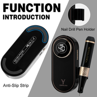 Machine à percer les ongles à grande vitesse Efile 40000 tr/min, perceuse à ongles rechargeable pour manucure, lime à ongles électrique pour la maison et le salon