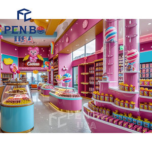 Customized Colorful Sweet Counter Candy Store Furniture Candy <b>Shelves</b> Candy Display Table Chocolate Shop Decoration Design - Product Image 4