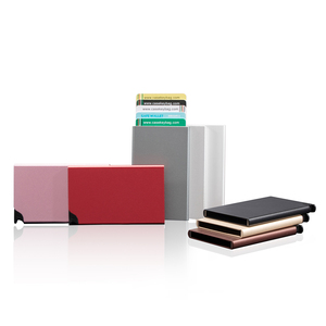 Porte-cartes multifonction pour hommes en aluminium, personnalisable, avec blocage RFID et compatible NFC, tendance, vente en gros - Product Image 5