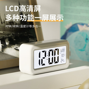 Simple Digital Alarm <b>Clock</b> With Snooze Function Silent Electronic Rectangular <b>Desk</b> <b>Clock</b> For Bedroom Use - Product Image 4