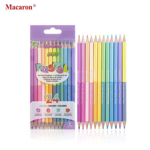 Ensemble <span class=keywords><strong>de</strong></span> crayons double-embout Macaron 24 pièces, crayons <span class=keywords><strong>de</strong></span> couleur en vrac, crayons <span class=keywords><strong>de</strong></span> couleur <span class=keywords><strong>Polychromos</strong></span>, ensemble <span class=keywords><strong>de</strong></span> papeterie scolaire - Product Image 1