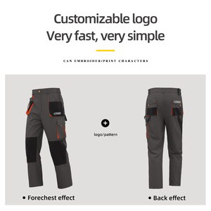<span class=keywords><strong>Pantaloni</strong></span> da <span class=keywords><strong>Lavoro</strong></span> Uomo Cargo da Elettricista di Sicurezza Impermeabili Resistenti alla Candeggina Personalizzati Multitasche da Carpentiere Junior con Ginocchiere - Product Image 2
