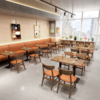 Vente en gros de chaises de restaurant canapé sectionnel en cuir mobilier de restaurant ensemble table à manger