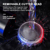 Rasoir Électrique Portable Personnalisé pour Hommes – Mini Rasoir de Voyage pour Barbe – Machine à Raser Humide/Sèche – Tondeuse à Cheveux Lavable et Rechargeable