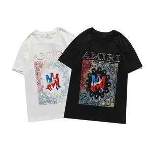 2023 Custom 100% Katoen Hip-Hop 3d Printing Grafische Luxe T-Shirts Voor Mannen Professionele Fabricage Zwaargewicht T-Shirt